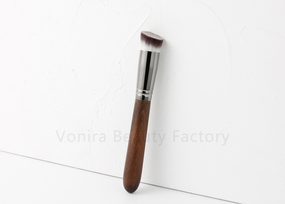 Vegan Synthetic Hair Slanted Head Dense Foundation Brush For Artist Academy Makeup