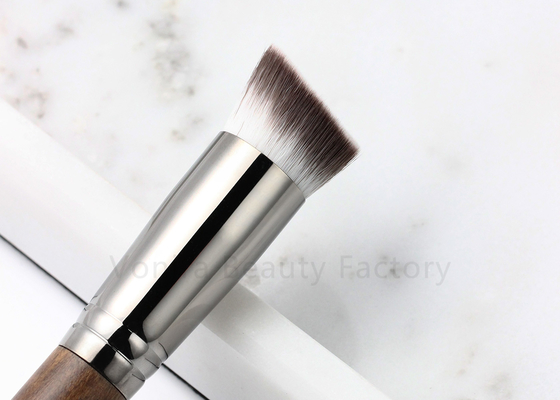 Vegan Synthetic Hair Slanted Head Dense Foundation Brush For Artist Academy Makeup