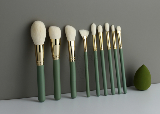 Vonira Beauty 9PCS Green Synthetic Fibre Makeup Brush Set Brochas Maquillaje Makeup Brushes