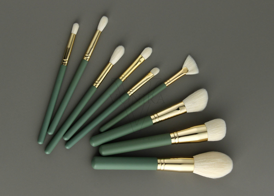 Vonira Beauty 9PCS Green Synthetic Fibre Makeup Brush Set Brochas Maquillaje Makeup Brushes