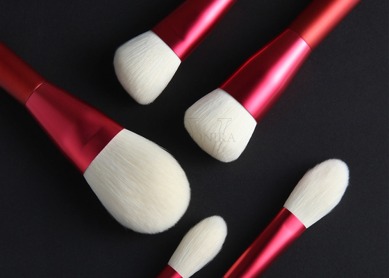 Synthetic 12PCS Red Makeup Brush Set Powder Foundation Highlight Blending Brush