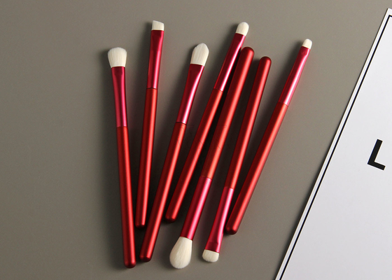 Synthetic 12PCS Red Makeup Brush Set Powder Foundation Highlight Blending Brush