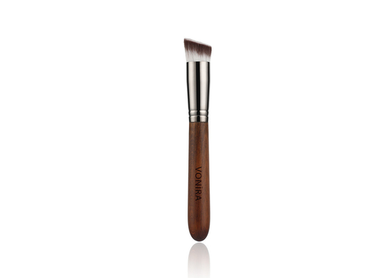 Vegan Synthetic Hair Slanted Head Dense Foundation Brush For Artist Academy Makeup