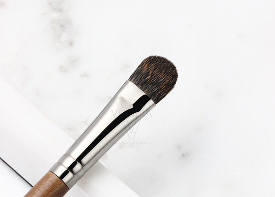 Vonira Beauty Handcrafted Makeup Base Eyeshadow Brush Copper Ferrule Ebony Handle