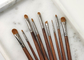 Vonira Beauty Luxury Complete Full Professional 42 Piece Makeup Brushes Set with Copper Ferrule Ebony Handle Handcrafted