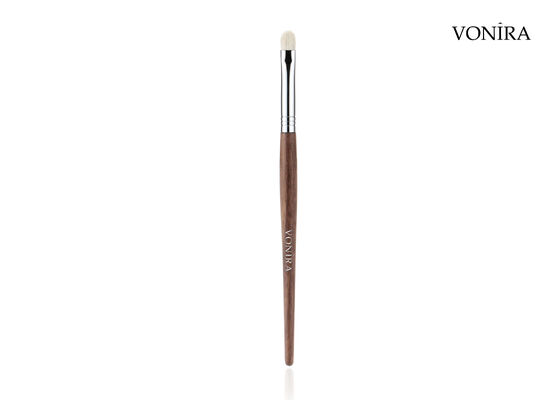 Vonira Custom Wholesale Natural White Goat Hair Brown Ebony Handle Makeup Small Eye Blender Brush