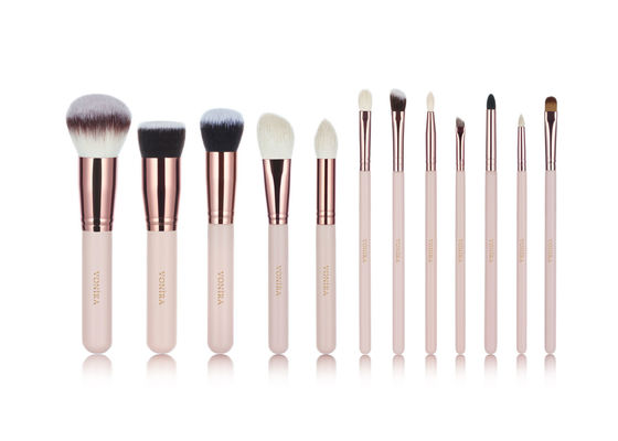 Custom Logo Vonira Nude Pink 12pcs Cosmetic Brushes Set